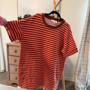 Striped Red and Black Dress